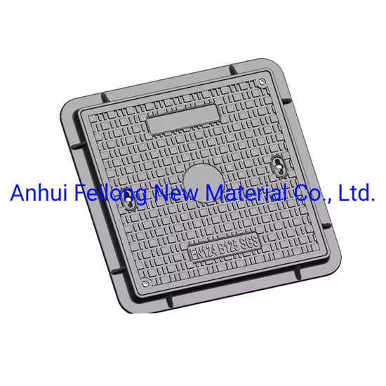 Квадратная крышка люка из стеклопластика и стеклопластика 700 x 700 мм с натяжными кольцами